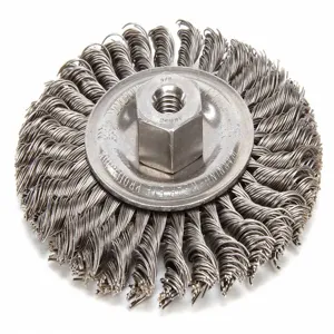 WEILER 13128 Twist Wire Wheel Brush Threaded Arbor | AE4AGX 5HD69