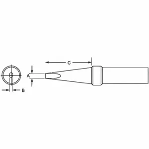 WELLER PTC8 Soldering Tip 1/8 Inch Size | CU9VGA 31LW36