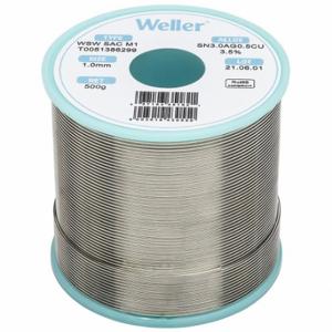 WELLER T0051386299 Solder Wire, 1 mm X 500 G, Sac M1, 96.5% Tin, 3% Silver, 0.5% Copper | CU9VDE 799RK7