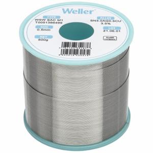 WELLER T0051386499 Solder Wire, 0.5 mm X 500 G, Sac M1, 96.5% Tin, 3% Silver, 0.5% Copper | CU9VCA 799RJ9