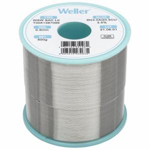 WELLER T0051387099 Solder Wire, 0.5 mm X 500 G, Sac L0, 96.5% Tin, 3% Silver, 0.5% Copper | CU9VBZ 799RK0