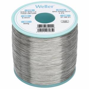 WELLER T0051387299 Solder Wire, 0.3 mm X 500 G, Sac L0, 96.5% Tin, 3% Silver, 0.5% Copper | CU9VBU 799RJ8