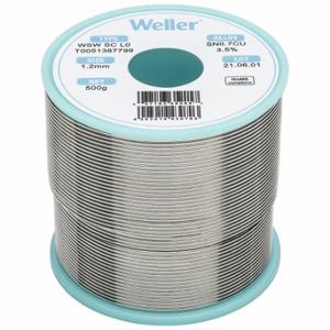 WELLER T0051387799 Solder Wire, 1.2 mm X 500 G, Sc L0, 99.3% Tin, 0.7% Copper | CU9VCN 799RL4