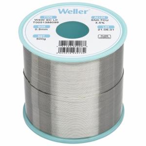 WELLER T0051388099 Solder Wire, 0.5 mm X 500 G, Sc L0, 99.3% Tin, 0.7% Copper | CU9VCB 799RK2