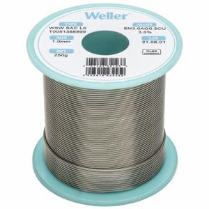 WELLER T0051388899 Solder Wire, 1 mm X 250 G, Sac L0, 96.5% Tin, 3% Silver, 0.5% Copper | CU9VCG 799RM0