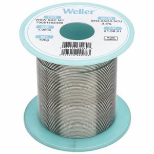 WELLER T0051402499 Solder Wire, 0.3 mm X 21 G, Sac M1, 96.5% Tin, 3% Silver, 0.5% Copper | CU9VBT 799RN3