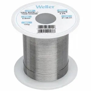 WELLER T0051403299 Solder Wire, 0.5 mm X 100 G, Snpb L1, 60% Tin, 40% Lead | CU9VBY 799RM7