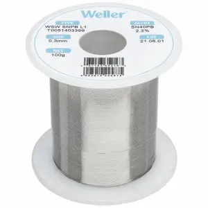 WELLER T0051403399 Solder Wire, 0.3 mm X 100 G, Snpb L1, 60% Tin, 40% Lead | CU9VDA 799RM8