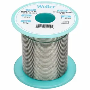 WELLER T0051404699 Solder Wire, 1 mm X 100 G, Scn M1, 99.3% Tin, 0.6% Copper, 0.05% Nickel | CU9VCD 799RN0