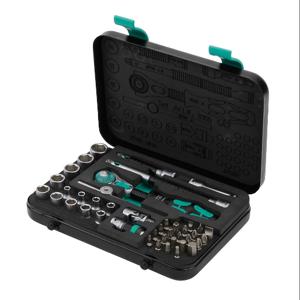WERA TOOLS 05003533055 Driver Bit And Socket Set With Speed Ratchet, 1/4 Inch Drive, Metric, Pack Of 42 | CV6WFX