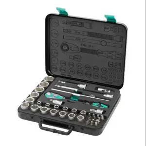 WERA TOOLS 05003647055 Driver Bit And Socket Set With Speed Ratchet, 1/2 Inch Drive, Sae, Pack Of 38 | CV6WGA