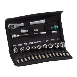 WERA TOOLS 05004021055 Socket Set With Switch Lever Ratchet, 1/4 Inch Drive, Sae, Pack Of 28 | CV6WGC