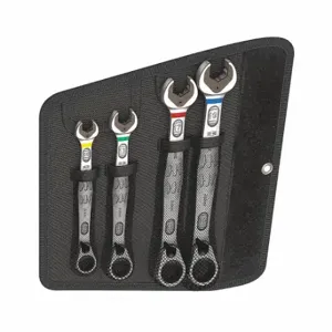 WERA TOOLS 05020090001 Combination Wrench Set, Alloy Steel, Nickel Chrome, 4 Tools | CU9VLJ 483G05