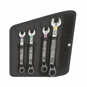 WERA TOOLS 05020092001 Combination Wrench Set, Alloy Steel, Nickel Chrome, 4 Tools, 0 Deg Head Offset Angle | CU9VLK 483G07