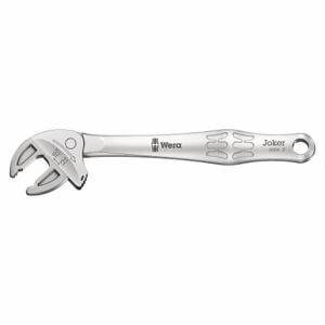 WERA TOOLS 05020100001 Adjustable Wrench, Steel, Satin Chrome, 6 1/16 Inch Overall Length, 1/2 Inch Jaw Capacity | CU9VLA 786XX5