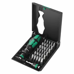 WERA TOOLS 05057110001 Multi-Bit Screwdriver, 32 Tips, 4 1/2 Inch Overall Length, Quick Change, Ergonomic Grip | CU9VNQ 45YN08