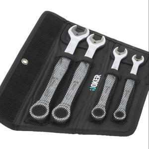 WERA TOOLS 05073290055 Ratcheting Combination Wrench Set, Metric, Pack Of 4 | CV6XZA