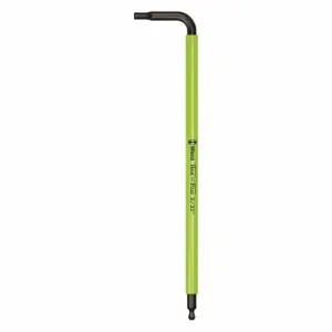 WERA TOOLS 5022631051 Hex Key, 1 Ball Ends, 3/32 Inch Tip Size, SAE, Long, Alloy Steel, Black Oxide | CU9VMZ 483F74