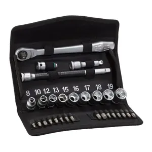 WERA TOOLS 05004048055 Socket Set With Switch Lever Ratchet, 3/8 Inch Drive, Metric, Pack Of 29 | CV6WGD