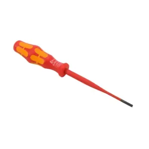 WERA TOOLS 05006440055 Slotted Screwdriver, 3.5mm, 1000V Insulation Rating, 100mm Blade Length, Reduced Shank | CV6VPP