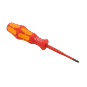 WERA TOOLS 05006450055 Phillips Screwdriver, #1 Size, 1000V Insulation Rating, 80mm Blade Length, Reduced Shank | CV6VPT