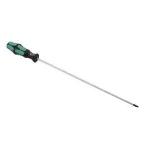 WERA TOOLS 05008715055 Phillips Extra Long Screwdriver, #1 Size, 300mm Blade Length | CV6VPX