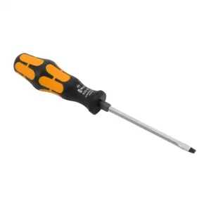 WERA TOOLS 05018300055 Slotted Chisel Screwdriver, 4.5mm, 100mm Blade Length, Extra-Durable Black Point Tip | CV6VQB