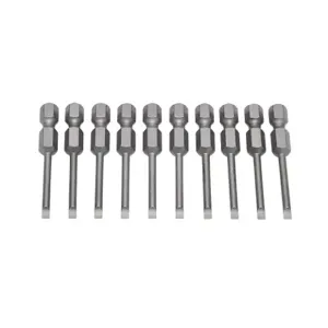 WERA TOOLS TW-DB-SL-1 General Purpose Driver Bit, 3.0mm Slotted, 2 Inch Bit Length, 1/4 Inch Drive, Pack Of 10 | CV6PEX