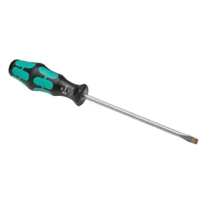 WERA TOOLS TW-SD-SL-4 Slotted Screwdriver, 6.5mm, 150mm Blade Length, Laser-Etched Non-Slip Tip | CV6VQW