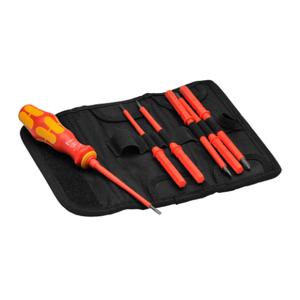 WERA TOOLS TW-SD-VDE-7 Insulated Screwdriver Set With Interchangeable Blades, 1000V Insulation Rating, Pack Of 7 | CV6MWT