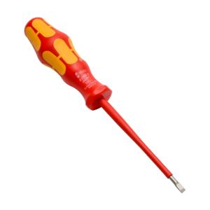 WERA TOOLS TW-SD-VSL-3 Slotted Screwdriver, 4.0mm, 1000V Insulation Rating, 100mm Blade Length | CV6VRB