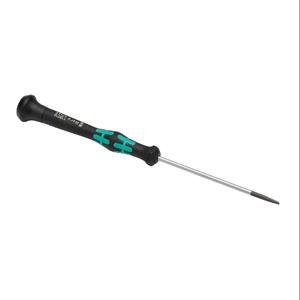 WERA TOOLS TW-SD-MSL-3 Miniature Screwdriver, 3.0mm Slotted, 80mm Blade Length, Extra-Durable Black Point Tip | CV6VQN
