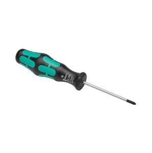 WERA TOOLS TW-SD-PH-3 Phillips Screwdriver, #0 Size, 60mm Blade Length, Extra-Durable Black Point Tip | CV6VQR