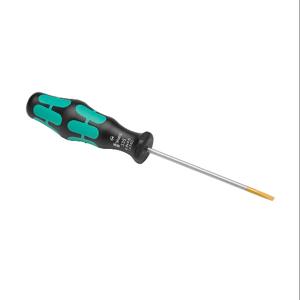 WERA TOOLS TW-SD-SL-1 Slotted Screwdriver, 3.0mm, 80mm Blade Length, Extra-Durable Black Point Tip | CV6VQT