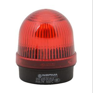 WERMA 20010000 Industrie-Signalleuchte mit Glühlampe, 57 mm, rot, permanent, IP65, Sockelmontage | CV6LUT