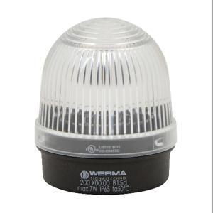WERMA 20040000 Incandescent Industrial Signal Beacon, 57mm, Clear/White, Permanent, IP65, Base Mount | CV6LUW