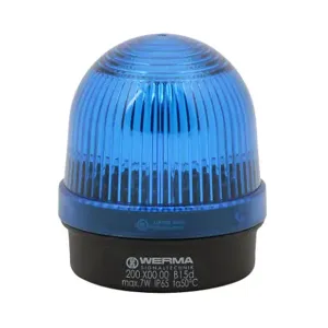 WERMA 20050000 Incandescent Industrial Signal Beacon, 57mm, Blue, Permanent, IP65, Base Mount | CV6LUX