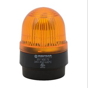 WERMA 20130075 Industrial Signal Beacon, 58mm, Yellow, Permanent, Base Mount, 24 VAC/VDC | CV6LVB