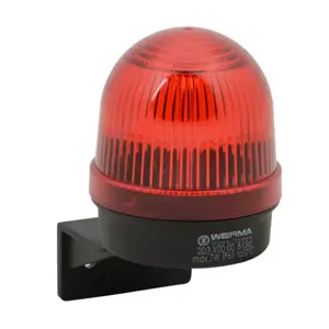 WERMA 20310000 Incandescent Industrial Signal Beacon, 57mm, Red, Permanent, IP65, Bracket Mount | CV6LVT