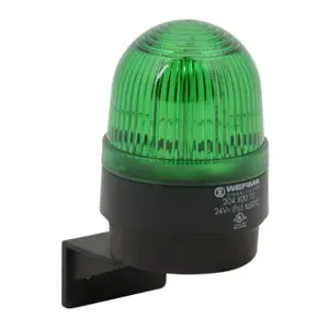 WERMA 20420075 Industrial Signal Beacon, 58mm, Green, Permanent, Bracket Mount, 24 VAC/VDC | CV6LWB