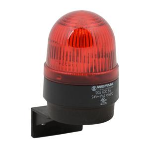 WERMA 20510055 Industrielle Signalleuchte, 58 mm, rot, Blitzlicht, IP65, Halterungsmontage, 24 VDC | CV6LWH