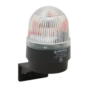 WERMA 20540067 Industrial Signal Beacon, 58mm, Clear/White, Flashing Strobe, IP65, Bracket Mount | CV6LWQ