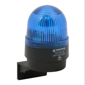 WERMA 20550055 Industrial Signal Beacon, 58mm, Blue, Flashing Strobe, IP65, Bracket Mount, 24 VDC | CV6LWR