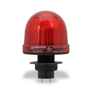 WERMA 20610000 Incandescent Industrial Signal Beacon, 57mm, Red, Permanent, IP65, 22.5mm Panel Mount | CV6LWU