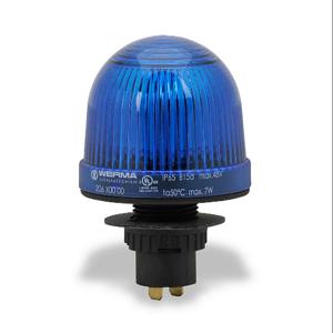 WERMA 20650000 Incandescent Industrial Signal Beacon, 57mm, Blue, Permanent, IP65, 22.5mm Panel Mount | CV6LWY