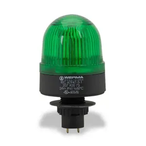 WERMA 20720075 Beacon Warning Light, LED, 24VAC/DC, 100000 hr Lamp Life, Dome, 2 23/32 Inch Height, 0 | CU9WDP 452U19