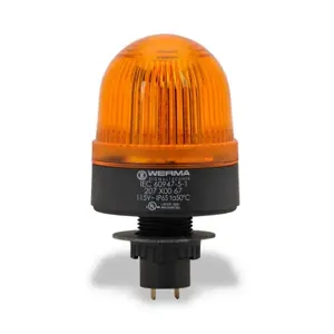 WERMA 20830055 Beacon Warning Light, Xenon, 24VDC, 50000 hr Lamp Life, Dome, 2 23/32 Inch Height | CU9WEH 452U34