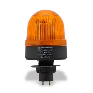 WERMA 20730075 Beacon Warning Light, LED, 24VAC/DC, 100000 hr Lamp Life, Dome, 2 23/32 Inch Height, 0 | CU9WEE 452U20