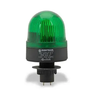 WERMA 20820067 Industrial Signal Beacon, 58mm, Green, Flashing Strobe, IP65, 22.5mm Panel Mount | CV6LXF