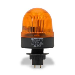 WERMA 20830055 Beacon Warning Light, Xenon, 24VDC, 50000 hr Lamp Life, Dome, 2 23/32 Inch Height | CU9WEH 452U34